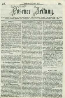 Posener Zeitung. 1856, [№] 240 (12 Oktober) + dod.