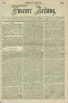 Posener Zeitung. 1858, [№] 183 (7 August) + dod.