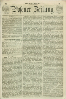 Posener Zeitung. 1859, [№] 11 (14 Januar) + dod.