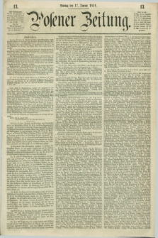 Posener Zeitung. 1859, [№] 13 (17 Januar) + dod.