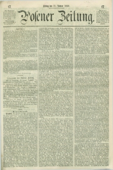 Posener Zeitung. 1859, [№] 17 (21 Januar) + dod.