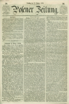Posener Zeitung. 1859, [№] 20 (25 Januar) + dod.