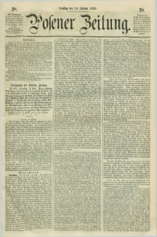 Posener Zeitung. 1859, [№] 38 (15 Februar) + dod.