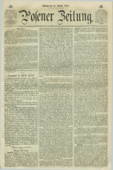 Posener Zeitung. 1859, [№] 49 (28 Februar) + dod.