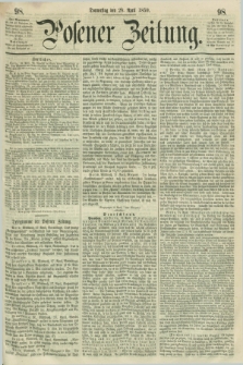 Posener Zeitung. 1859, [№] 98 (28 April) + dod.