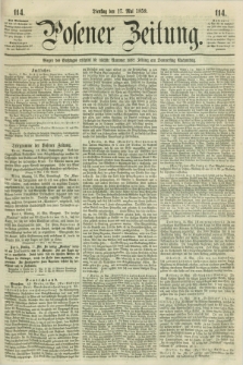 Posener Zeitung. 1859, [№] 114 (17 Mai) + dod.