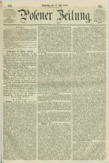 Posener Zeitung. 1859, [№] 115 (19 Mai) + dod.
