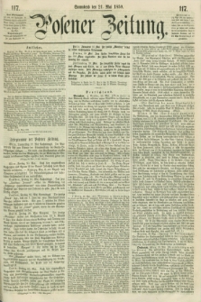 Posener Zeitung. 1859, [№] 117 (21 Mai) + dod.
