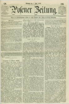 Posener Zeitung. 1859, [№] 126 (1 Juni) + dod.