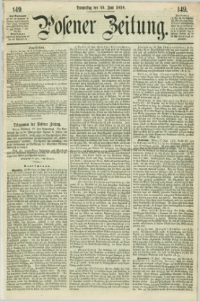 Posener Zeitung. 1859, [№] 149 (30 Juni) + dod.