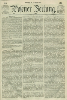 Posener Zeitung. 1859, [№] 179 (4 August) + dod.