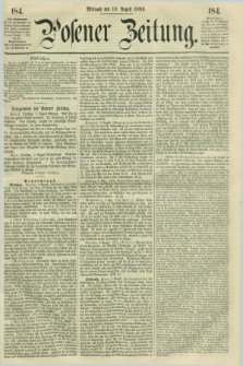 Posener Zeitung. 1859, [№] 184 (10 August) + dod.