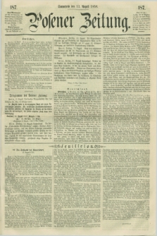 Posener Zeitung. 1859, [№] 187 (13 August) + dod.
