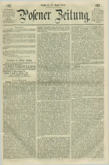 Posener Zeitung. 1859, [№] 192 (19 August) + dod.