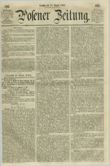 Posener Zeitung. 1859, [№] 195 (23 August) + dod.