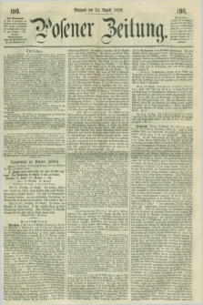 Posener Zeitung. 1859, [№] 196 (24 August) + dod.