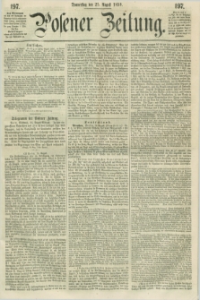 Posener Zeitung. 1859, [№] 197 (25 August) + dod.