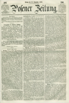 Posener Zeitung. 1859, [№] 216 (16 September) + dod.