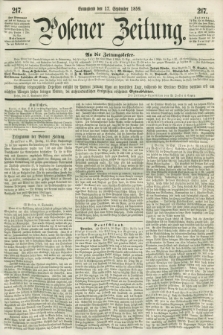 Posener Zeitung. 1859, [№] 217 (17 September) + dod.