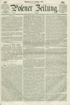 Posener Zeitung. 1859, [№] 220 (21 September) + dod.