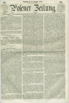 Posener Zeitung. 1859, [№] 221 (22 September) + dod.