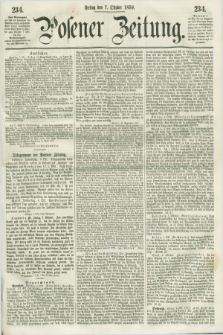 Posener Zeitung. 1859, [№] 234 (7 Oktober) + dod.