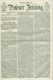 Posener Zeitung. 1859, [№] 240 (14 Oktober) + dod.
