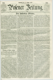 Posener Zeitung. 1859, [№] 241 (15 Oktober) + dod.