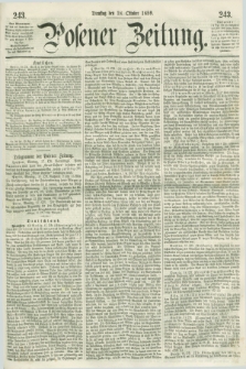 Posener Zeitung. 1859, [№] 243 (18 Oktober) + dod.