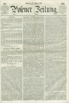 Posener Zeitung. 1859, [№] 252 (28 Oktober) + dod.