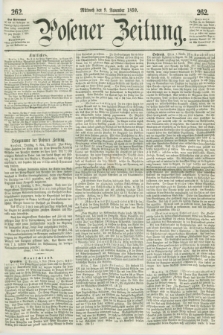 Posener Zeitung. 1859, [№] 262 (9 November) + dod.