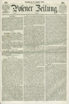 Posener Zeitung. 1859, [№] 275 (24 November) + dod.