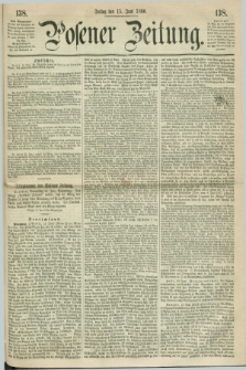 Posener Zeitung. 1860, [№] 138 (15 Juni) + dod.