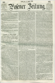 Posener Zeitung. 1860, [№] 192 (17 August) + dod.