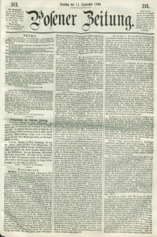 Posener Zeitung. 1860, [№] 213 (11 September) + dod.
