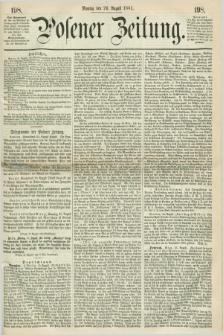 Posener Zeitung. 1861, [№] 198 (26 August) + dod.