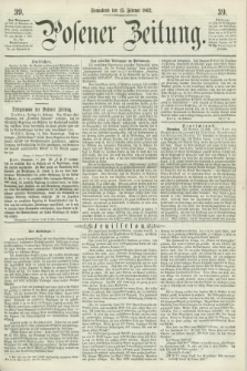 Posener Zeitung. 1862, [№] 39 (15 Februar) + dod.