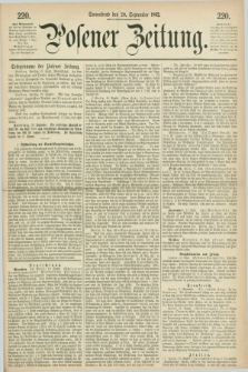Posener Zeitung. 1862, [№] 220 (20 September) + dod.
