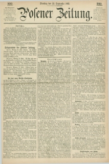 Posener Zeitung. 1862, [№] 222 (23 September) + dod.