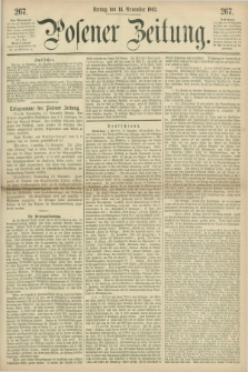Posener Zeitung. 1862, [№] 267 (14 November) + dod.