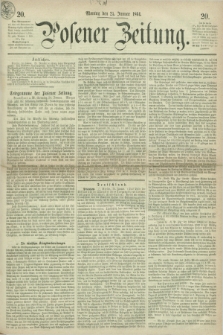 Posener Zeitung. 1864, [№] 20 (25 Januar) + dod.