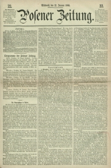 Posener Zeitung. 1864, [№] 22 (27 Januar) + dod.