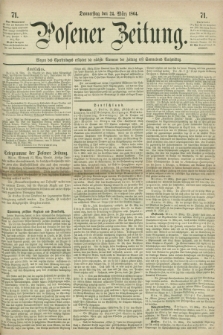Posener Zeitung. 1864, [№] 71 (24 März) + dod.