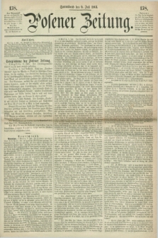Posener Zeitung. 1864, [№] 158 (9 Juli) + dod.