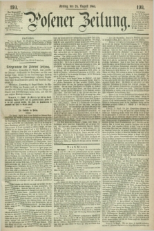 Posener Zeitung. 1864, [№] 199 (26 August) + dod.
