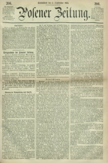 Posener Zeitung. 1864, [№] 206 (3 September) + dod.