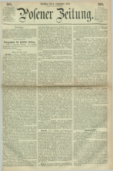 Posener Zeitung. 1864, [№] 208 (6 September) + dod.