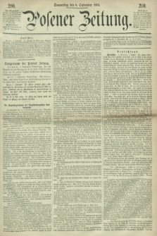 Posener Zeitung. 1864, [№] 210 (8 September) + dod.