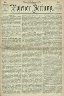 Posener Zeitung. 1864, [№] 219 (19 September) + dod.