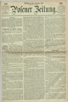 Posener Zeitung. 1864, [№] 220 (20 September) + dod.